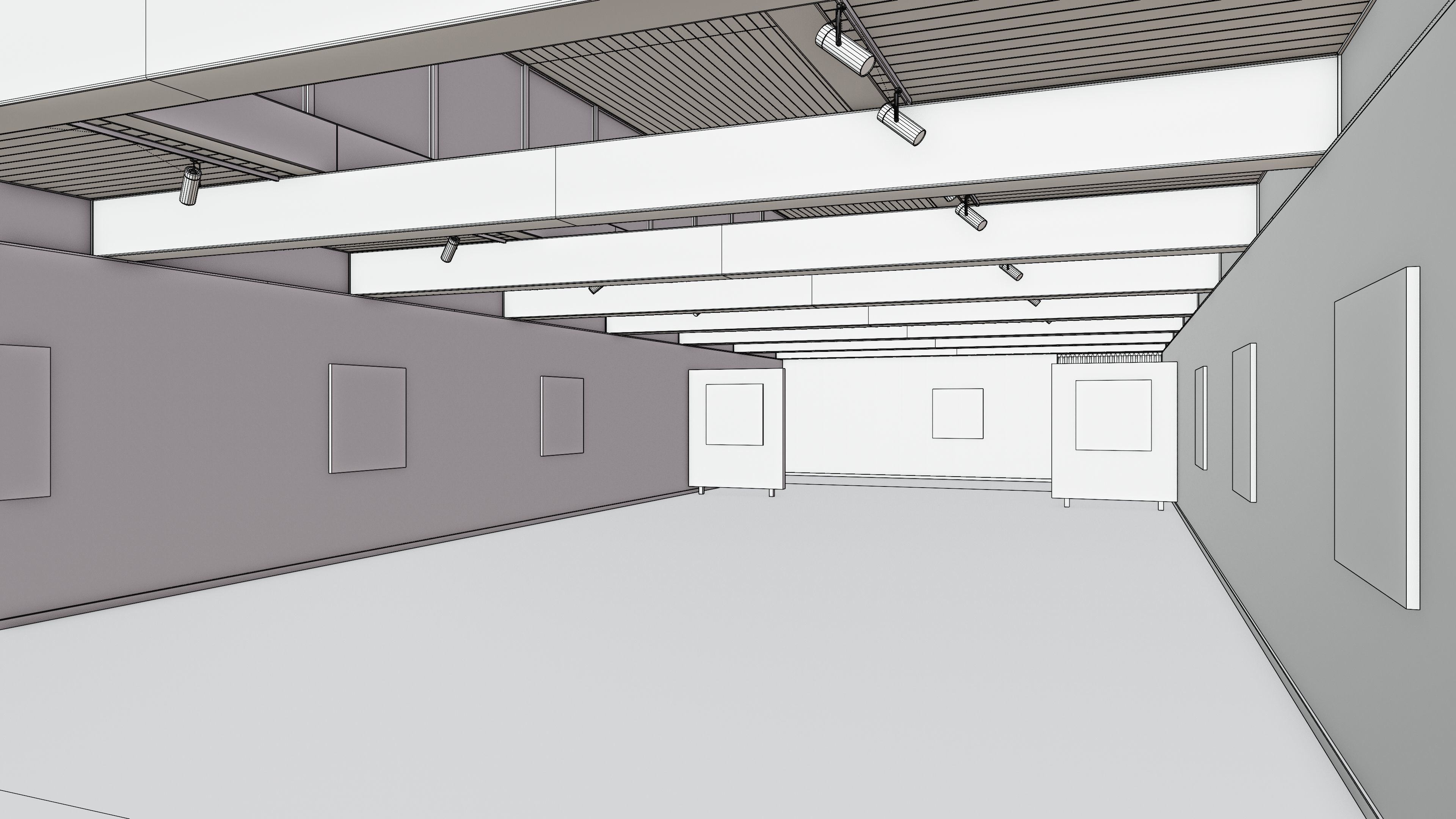 Art Museum Gallery Interior 21 Low-poly 3D model_11