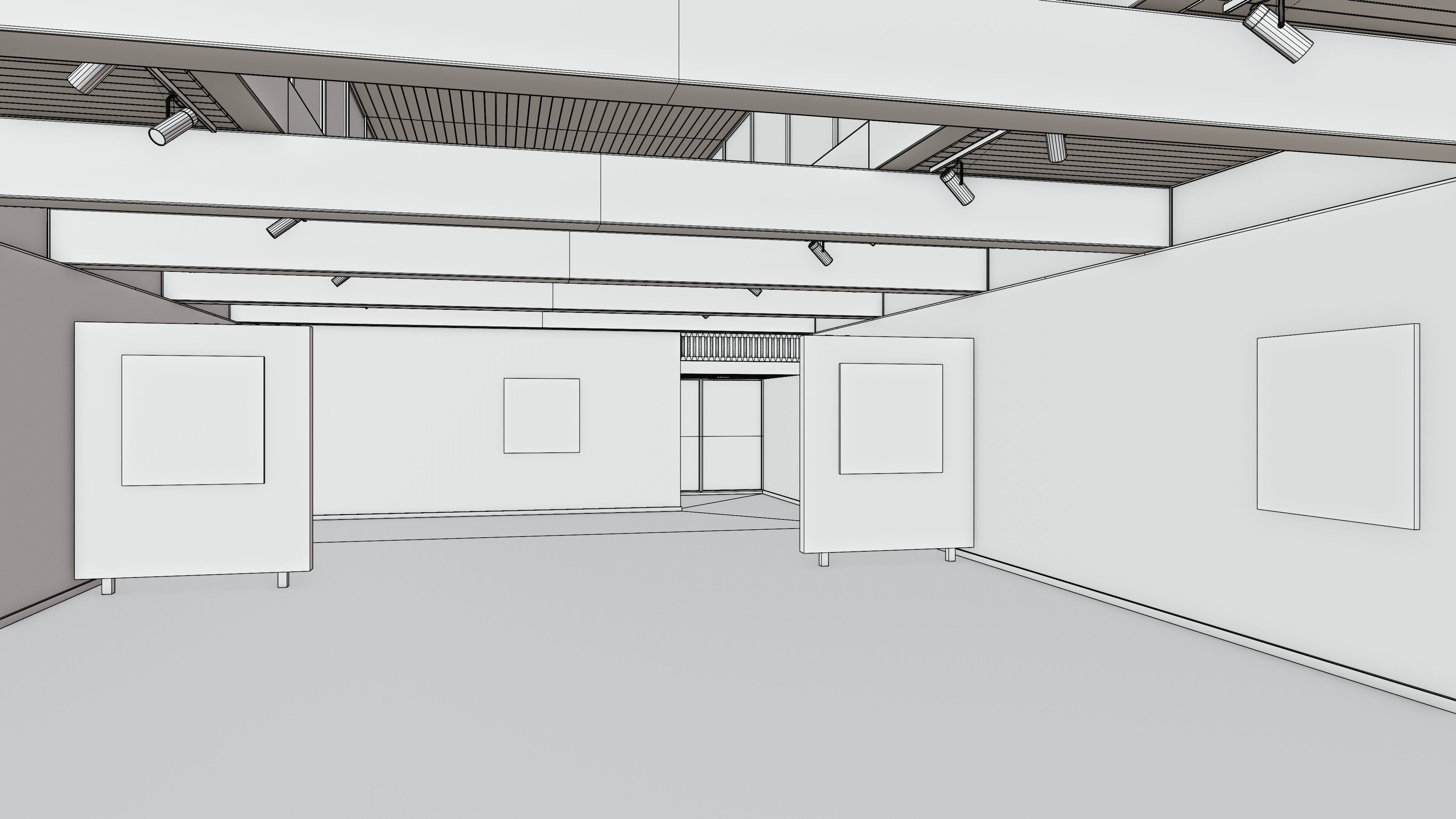 Art Museum Gallery Interior 21 Low-poly 3D model_12