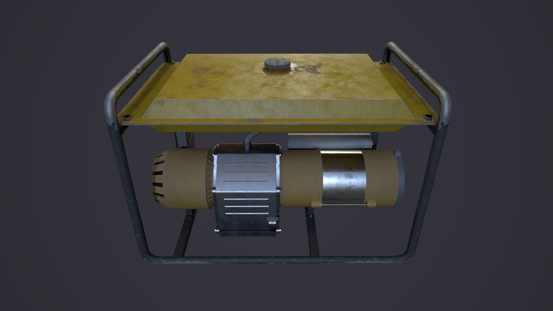 Diesel Generator - PBR Game Ready Low-poly 3D model_6