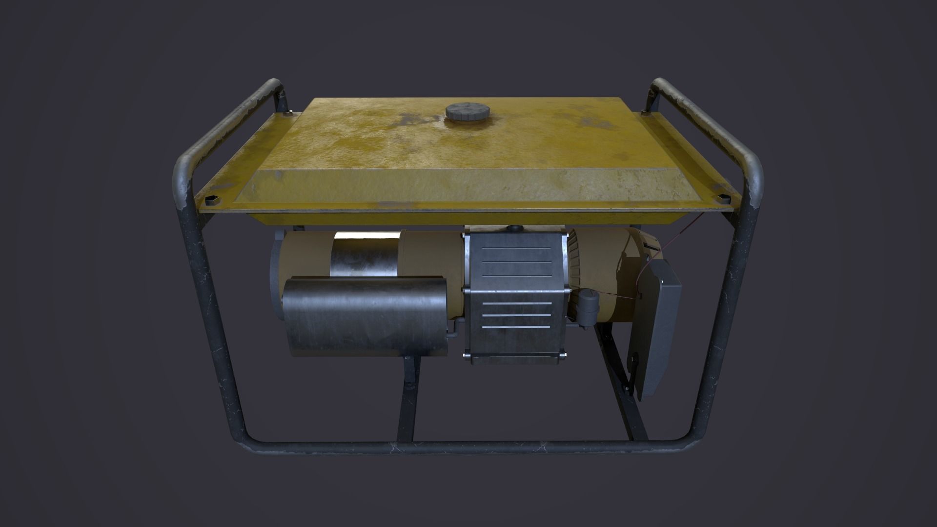 Diesel Generator - PBR Game Ready Low-poly 3D model_8