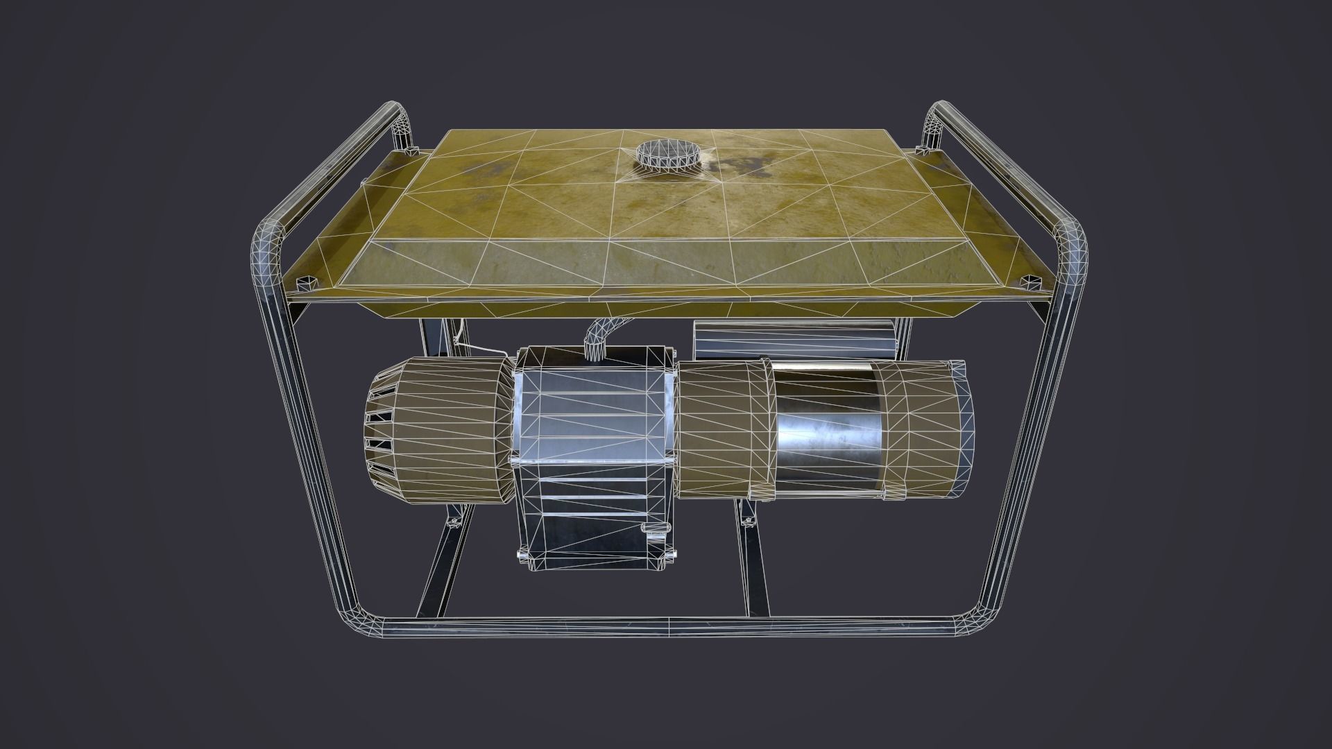 Diesel Generator - PBR Game Ready Low-poly 3D model_7
