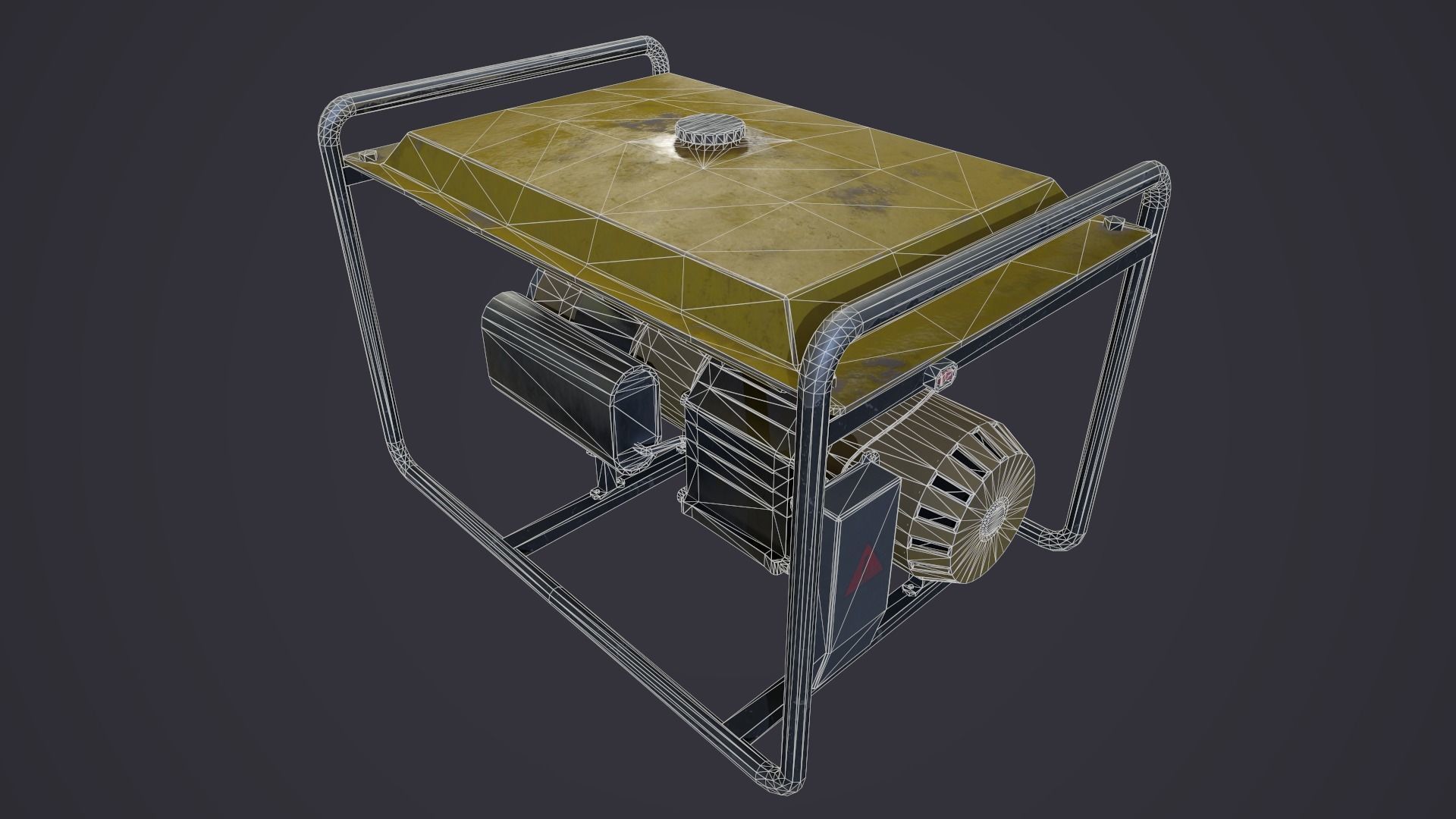 Diesel Generator - PBR Game Ready Low-poly 3D model_3