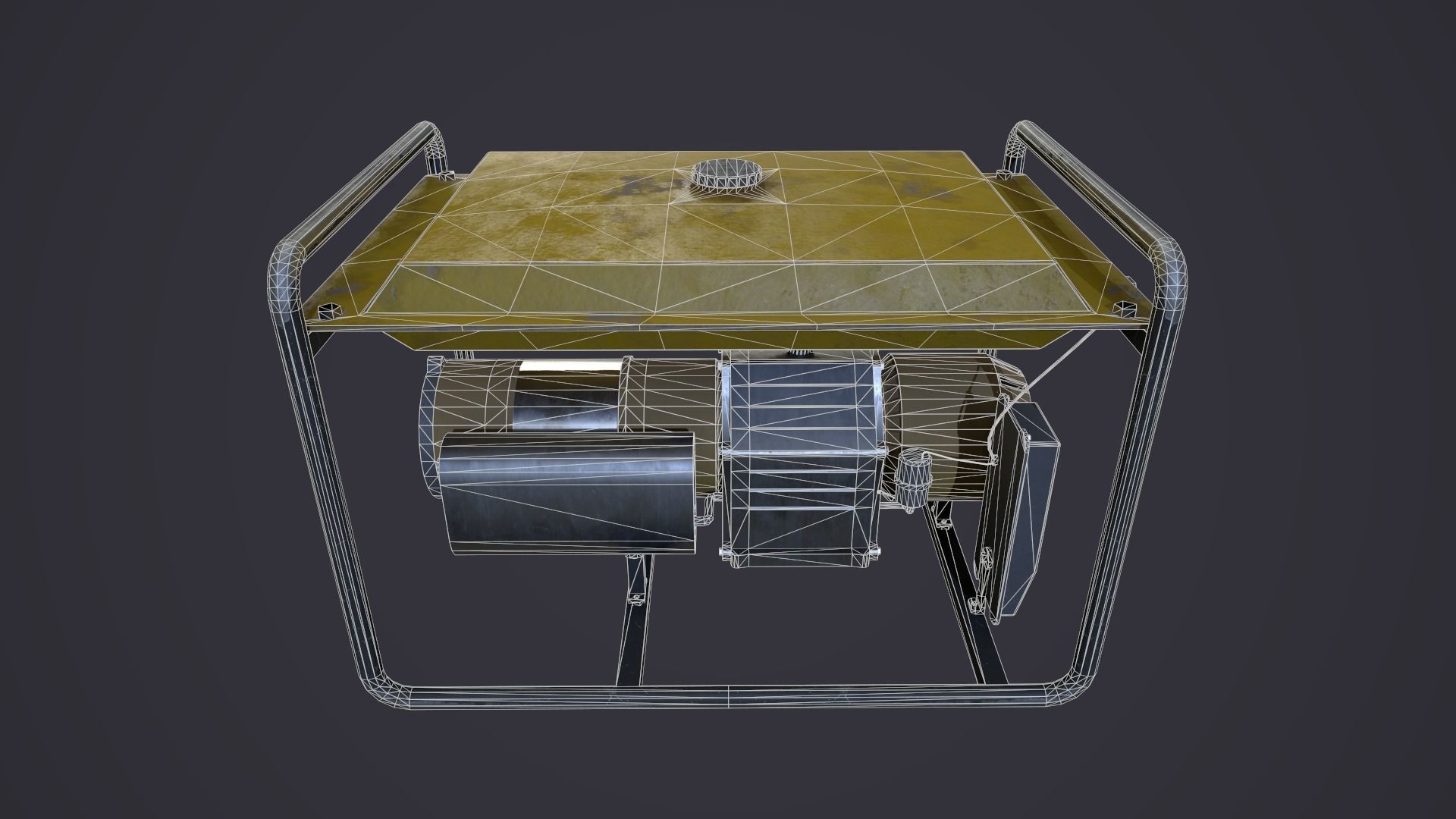 Diesel Generator - PBR Game Ready Low-poly 3D model_9