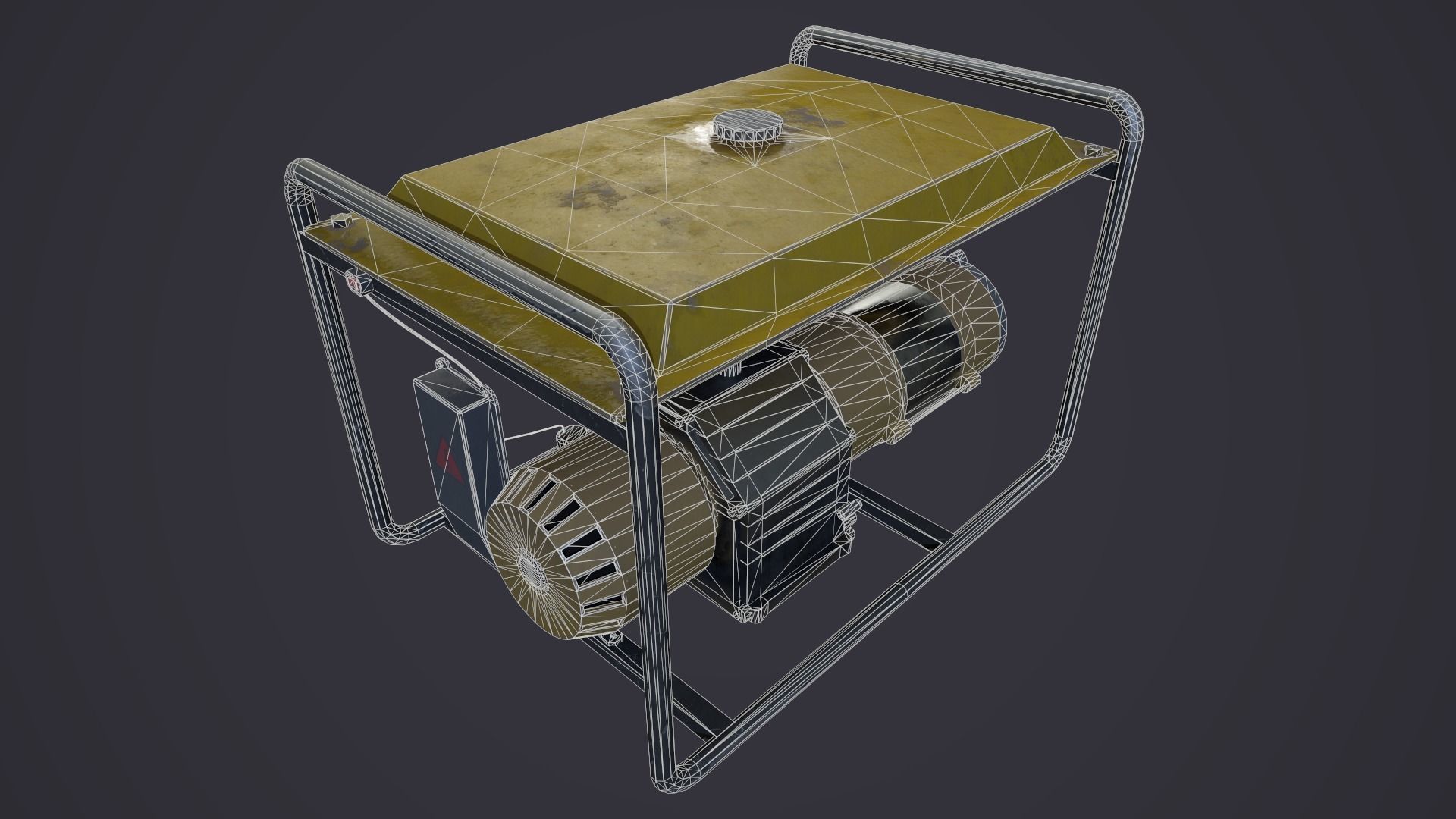 Diesel Generator - PBR Game Ready Low-poly 3D model_5
