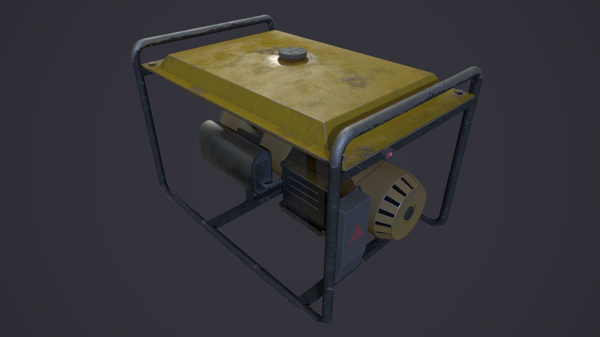 Diesel Generator - PBR Game Ready Low-poly 3D model_2