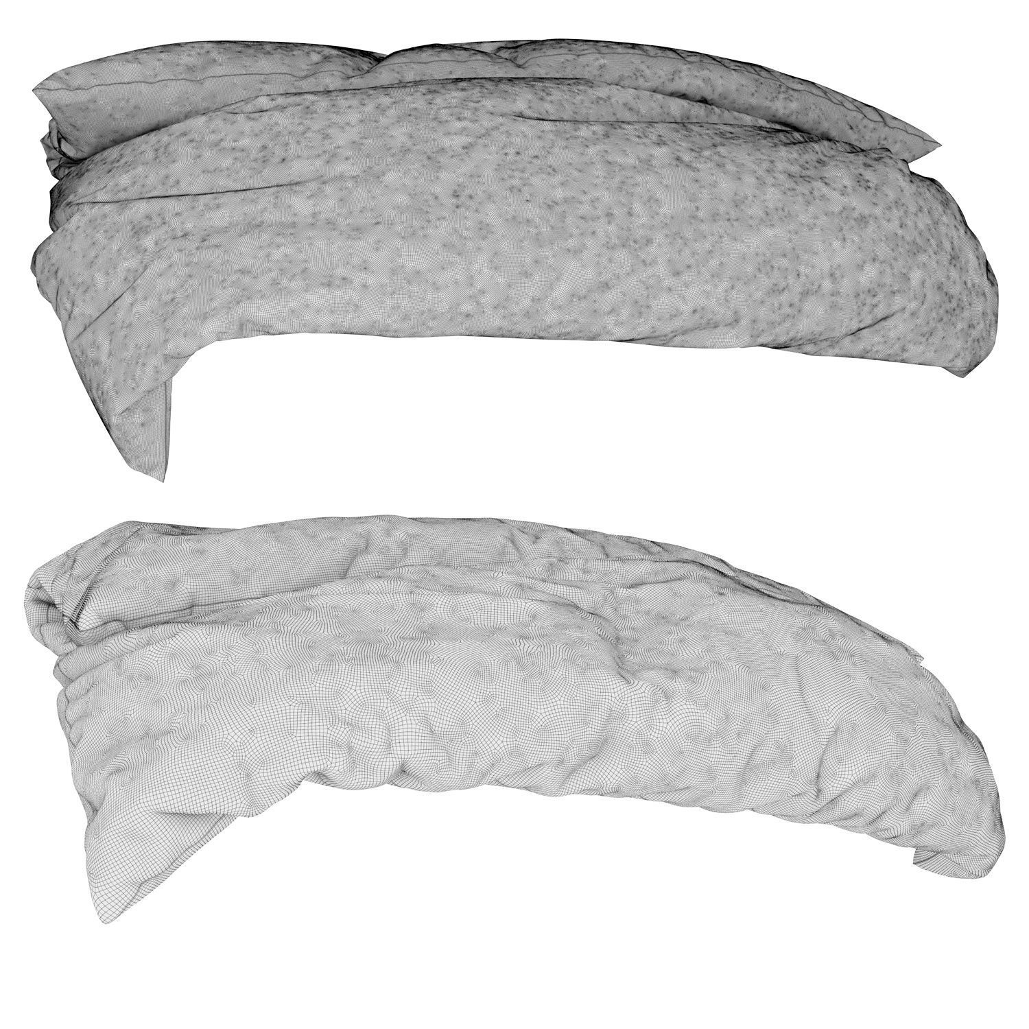 Blanket set duvet cover 3D model_10