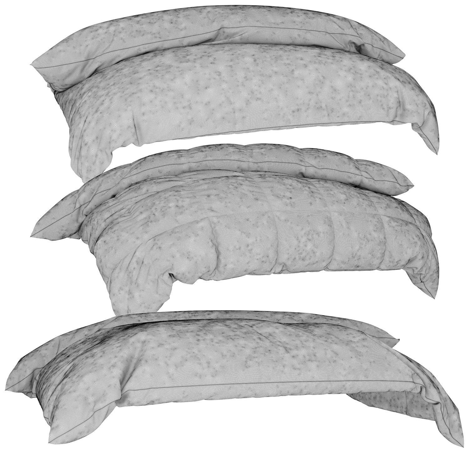 Blanket set duvet cover 3D model_9