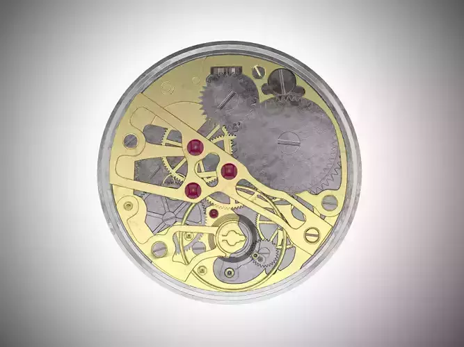 Watch mechanism 1 Low-poly 3D model