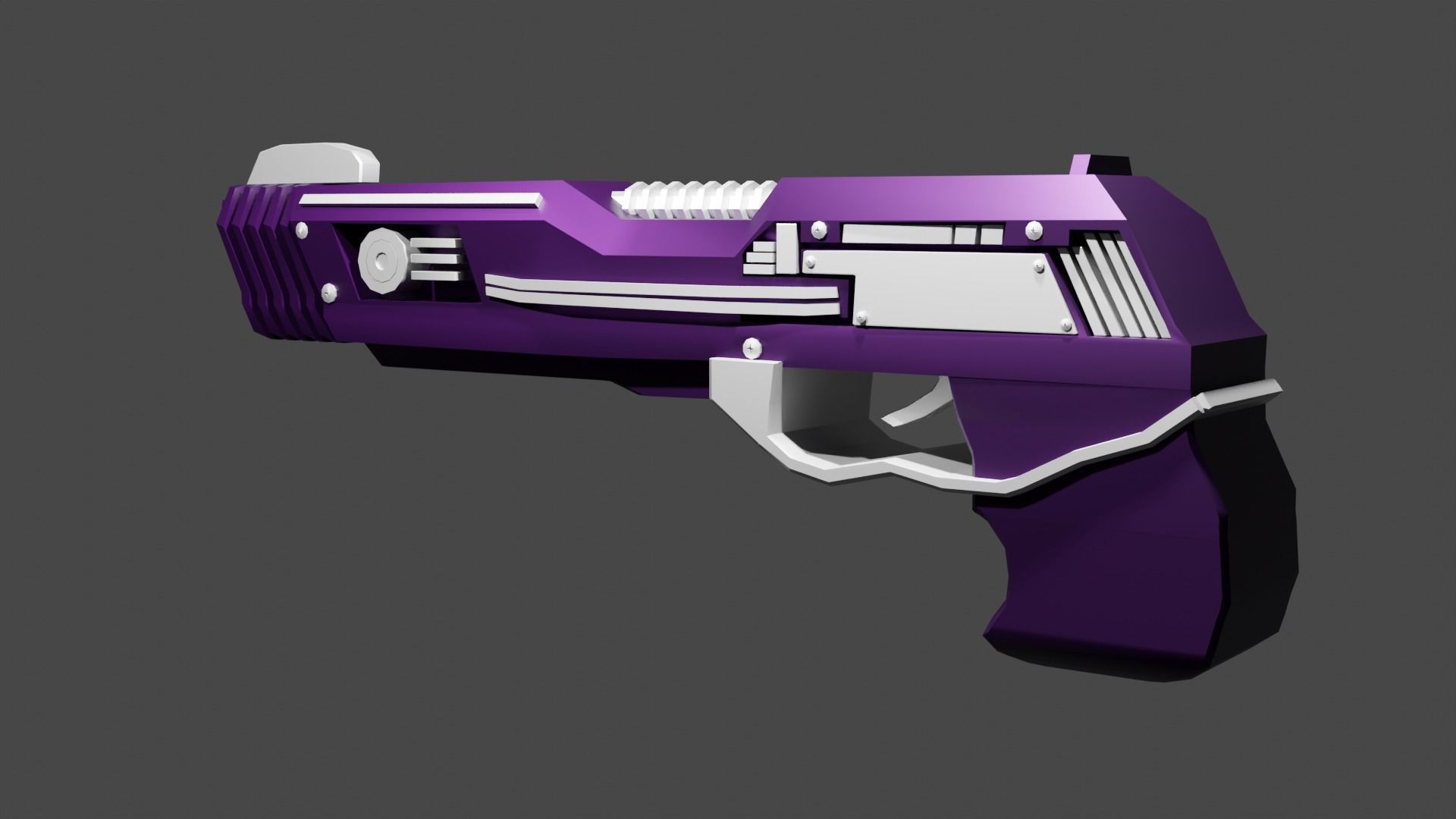 Space Gun Free low-poly 3D model_2