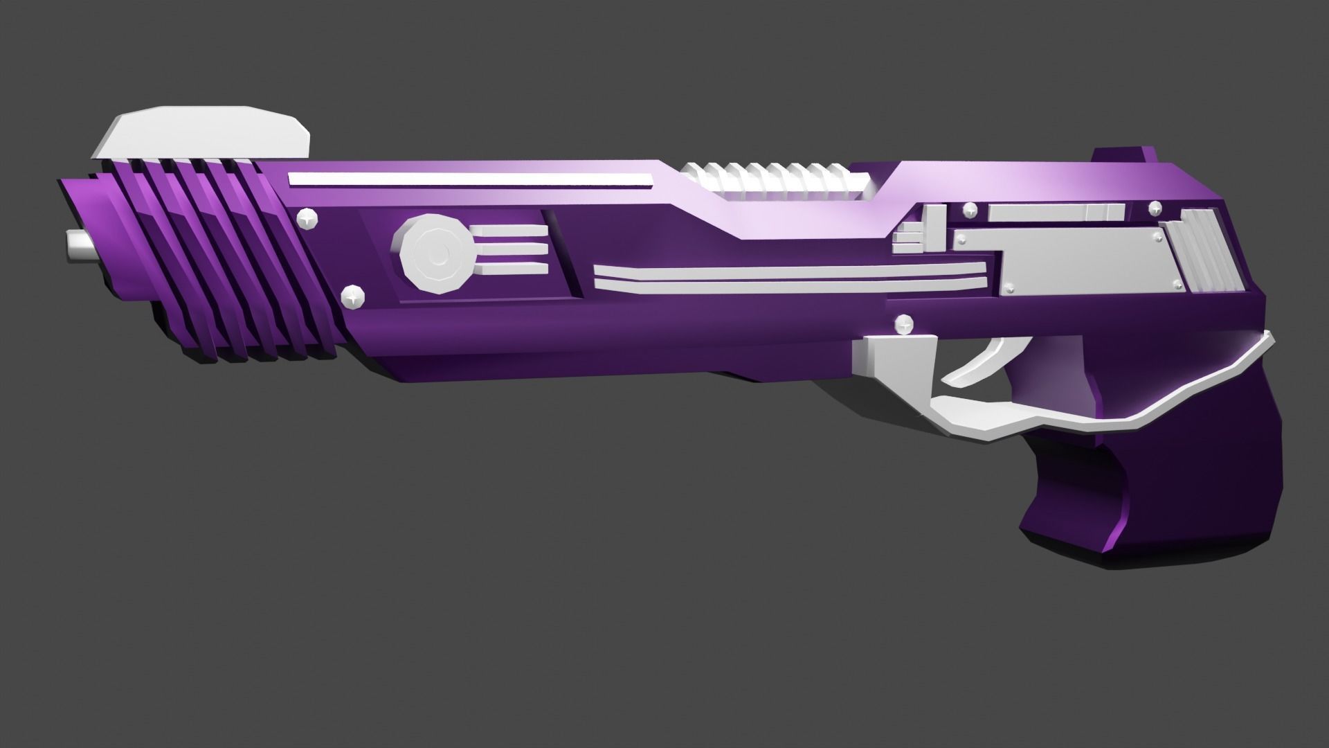 Space Gun Free low-poly 3D model_3