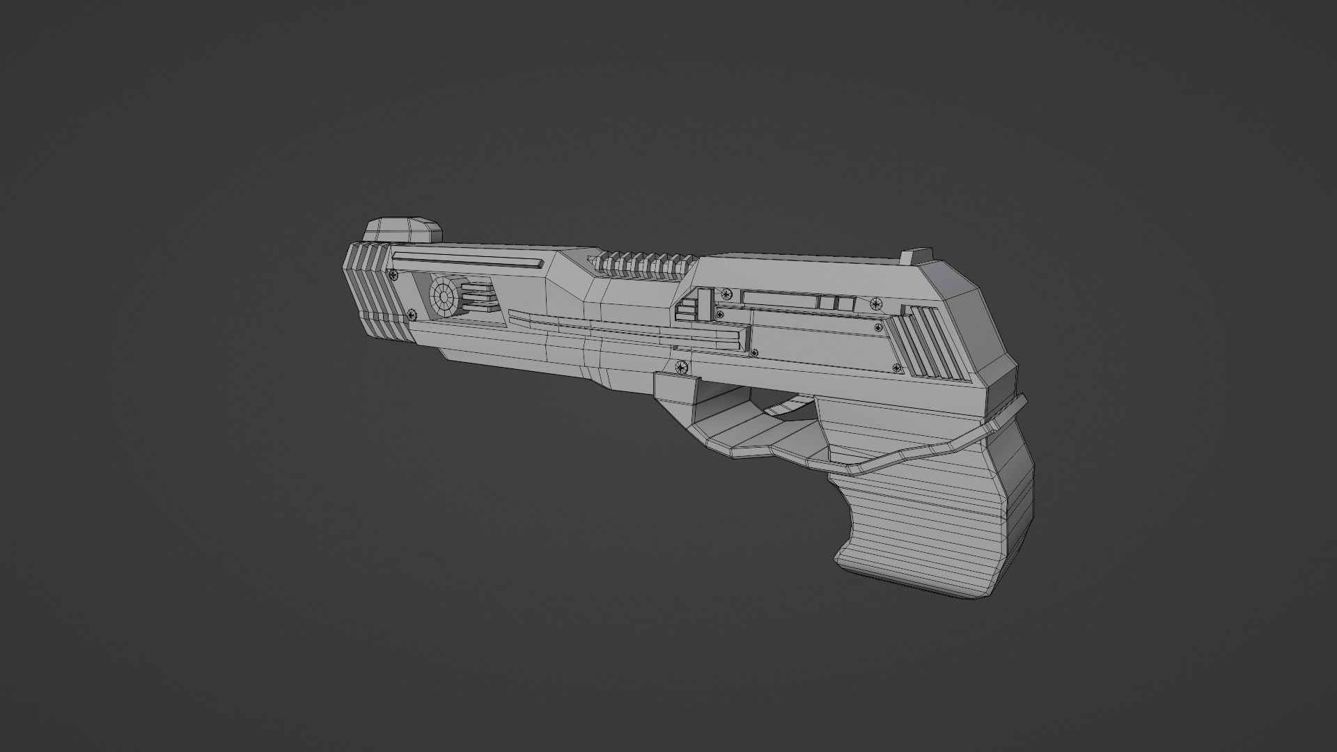 Space Gun Free low-poly 3D model_5