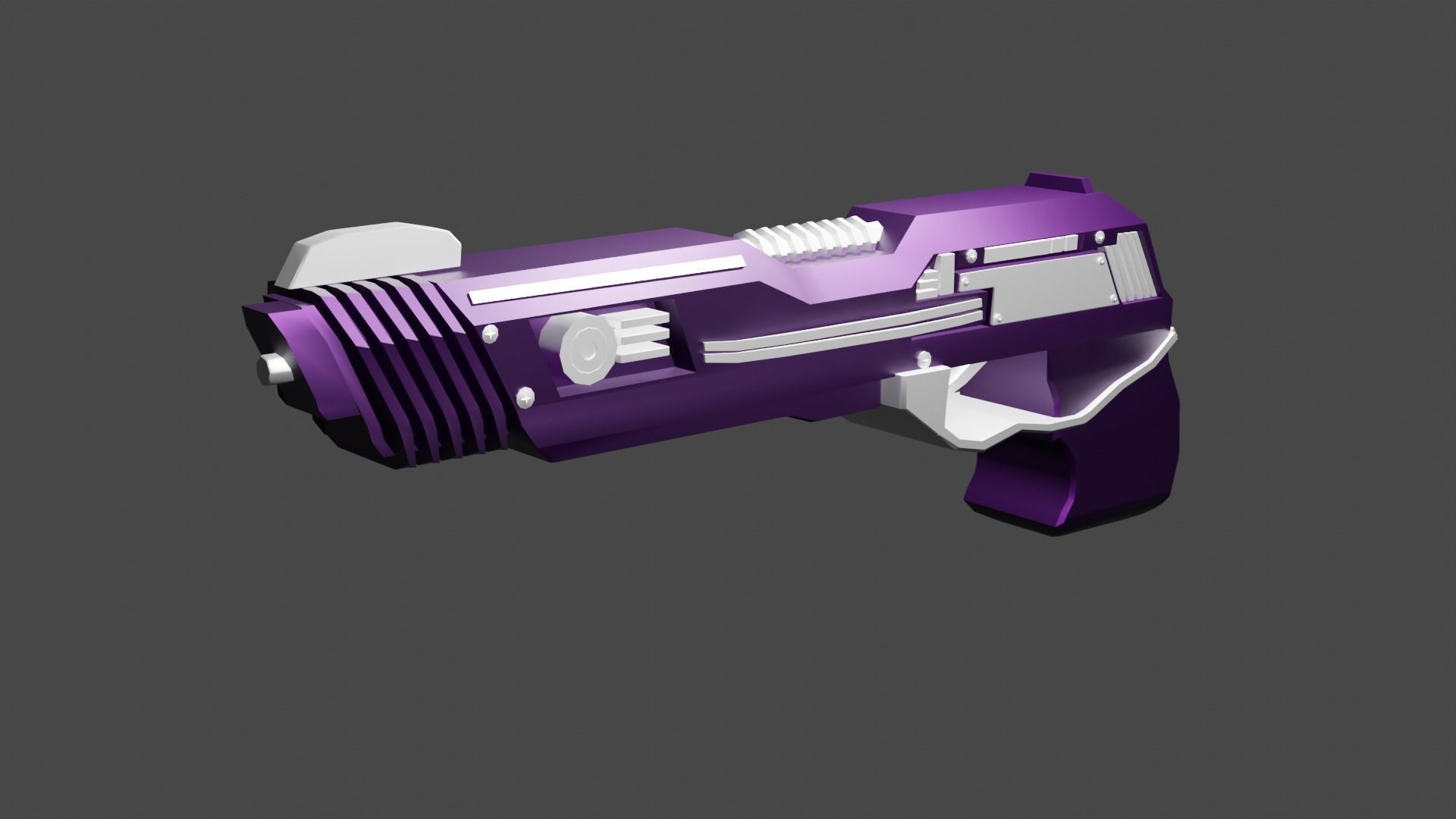 Space Gun Free low-poly 3D model_4