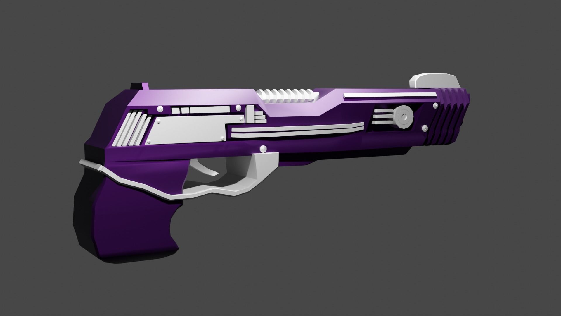 Space Gun Free low-poly 3D model_1