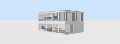 Blocky House Free low-poly 3D model