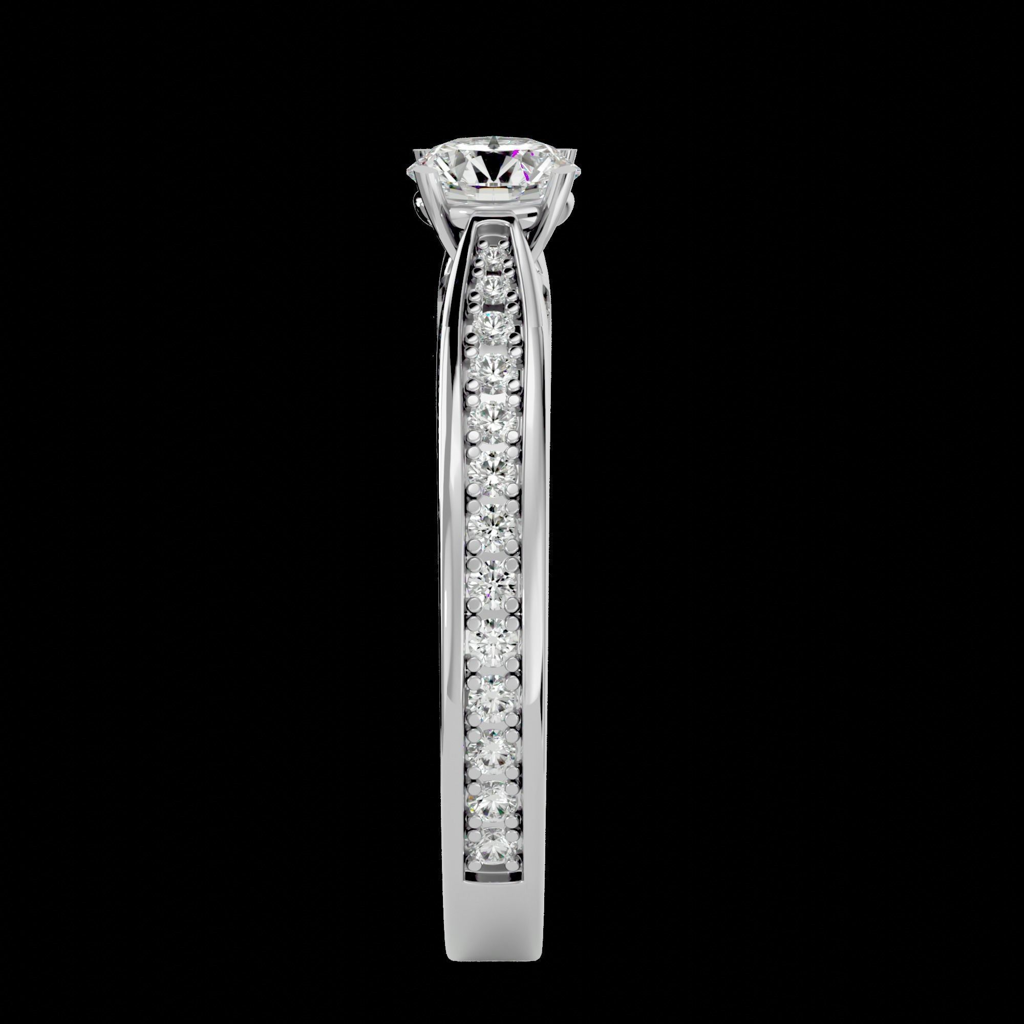 Solitaire ring model 3D print model_19