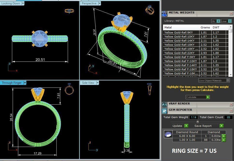 Solitaire ring model 3D print model_25