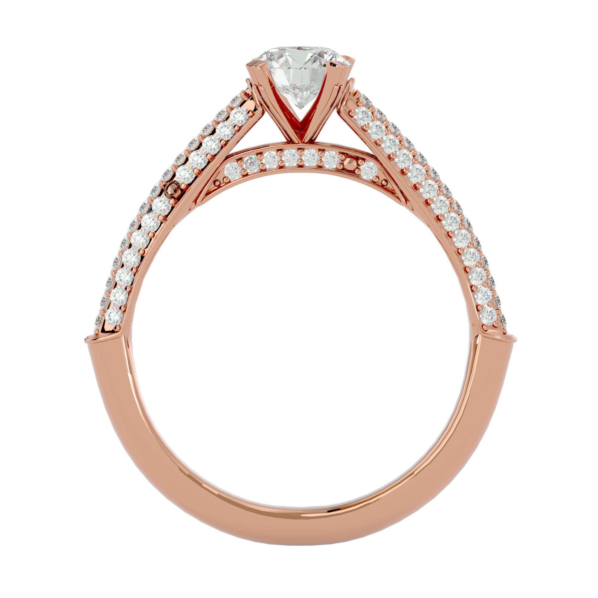 Solitaire ring model 3D print model_11