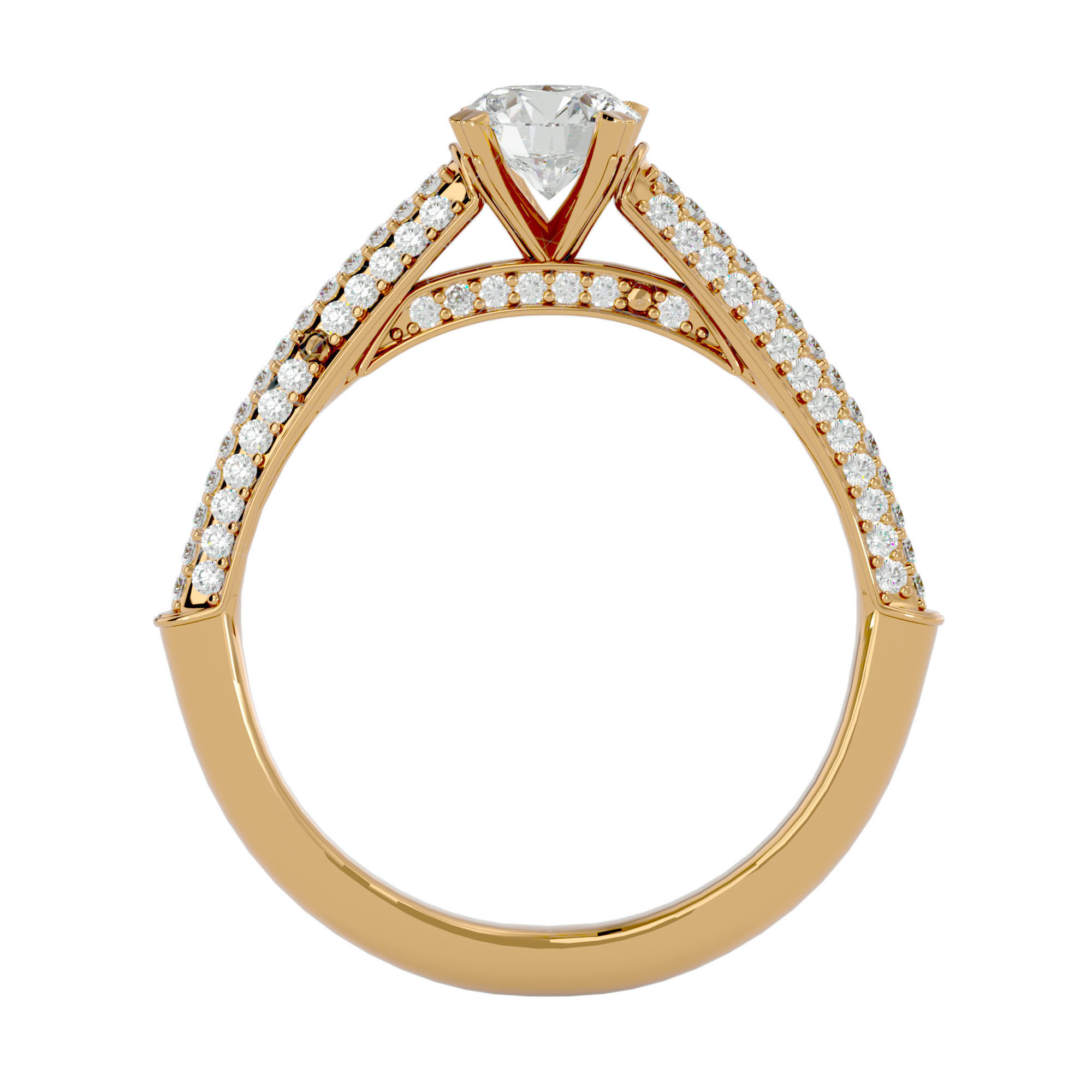 Solitaire ring model 3D print model_9