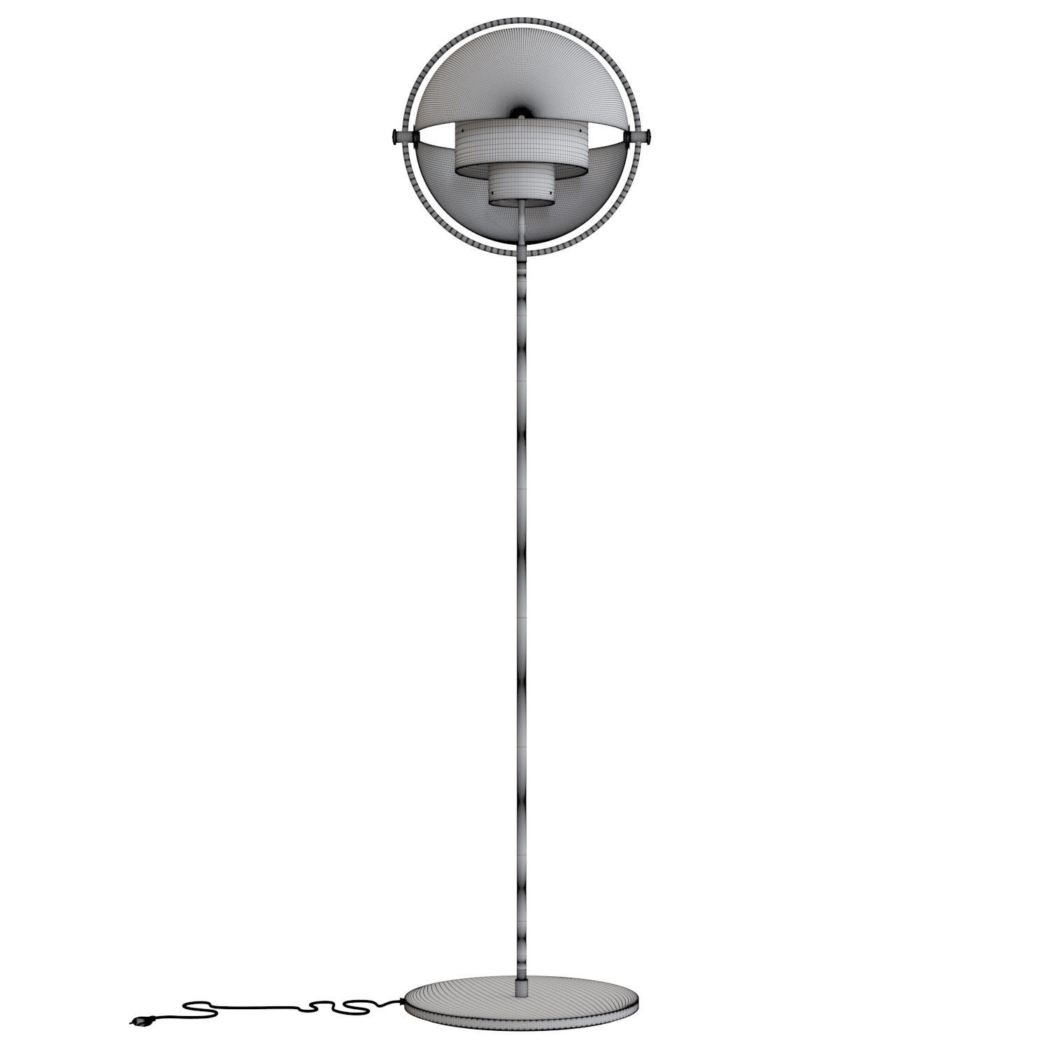 Multi Lite Floor Lamp 3D model_4