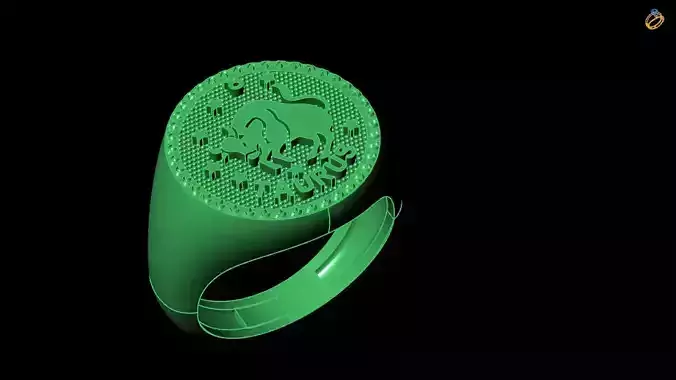 taurus  zodiac ring collection 3D print model