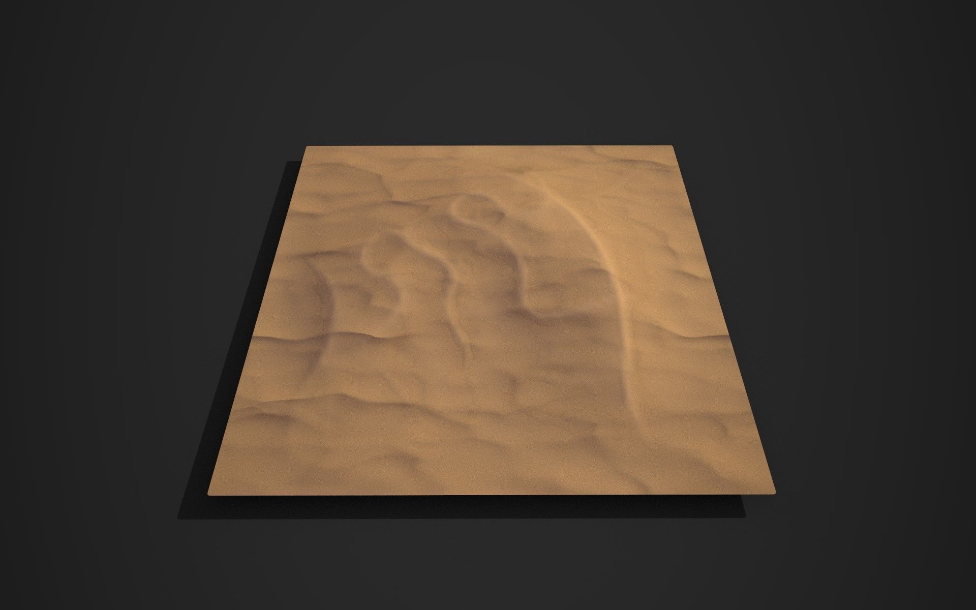 Sand Dune landscape 3D model_2