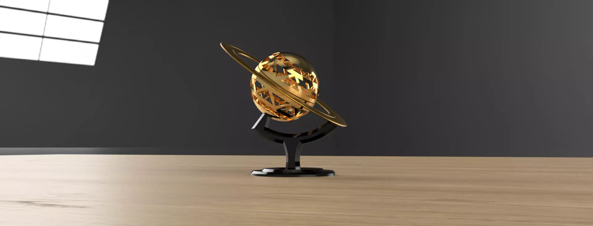 Saturn Lamp Statue 3D print model_0