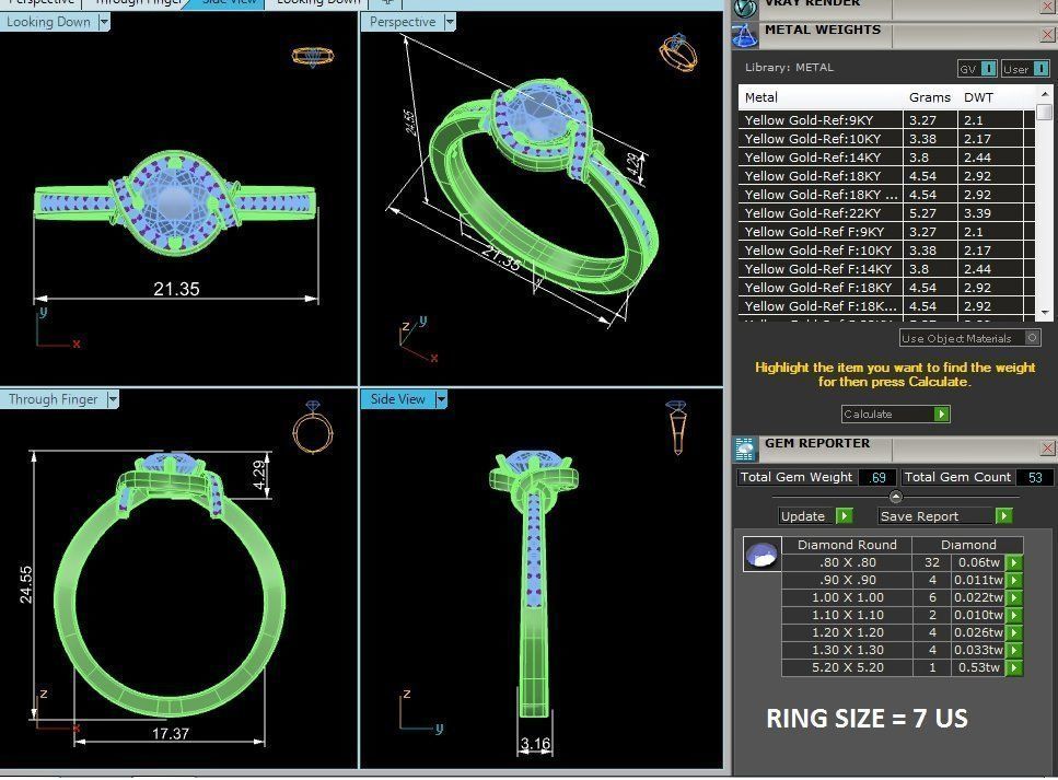 Solitaire ring model 3D print model_25