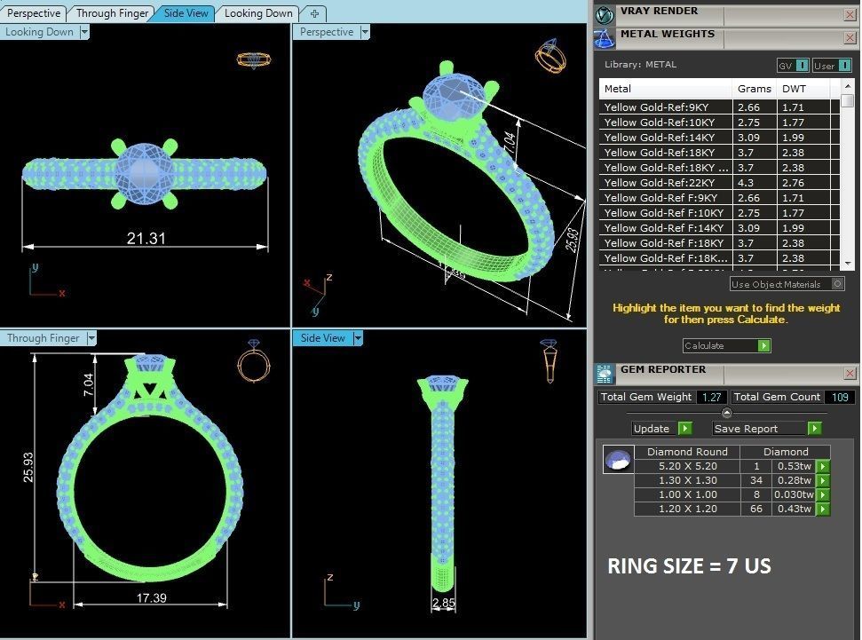 Solitaire ring model 3D print model_2