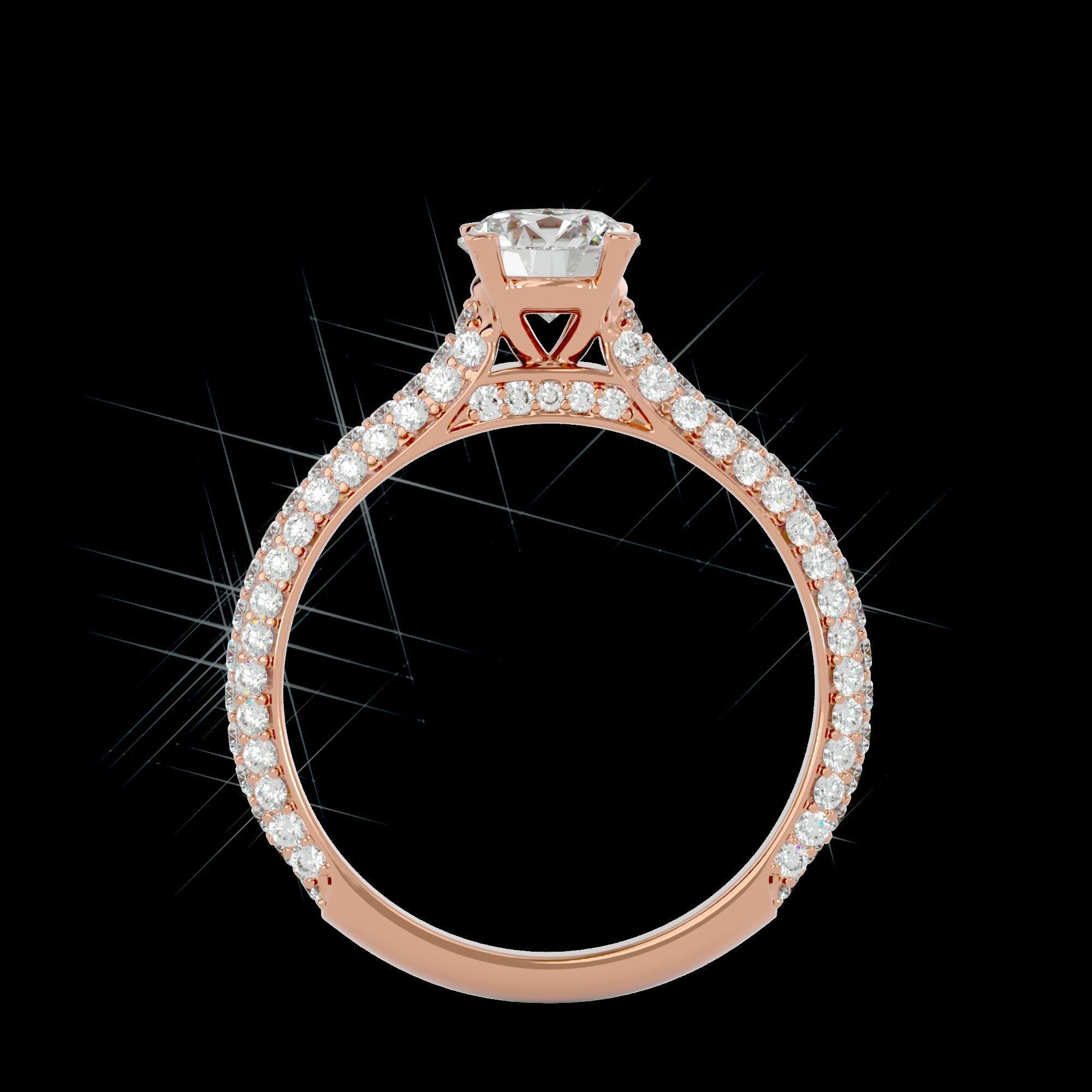 Solitaire ring model 3D print model_13