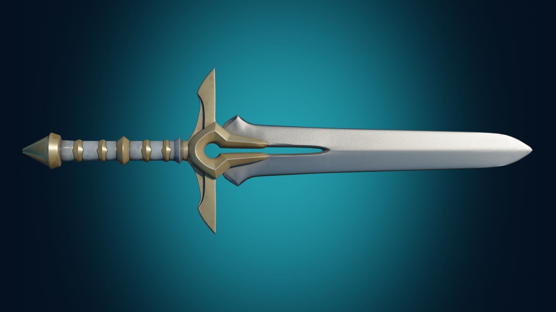 Sword PBR Low-poly game-ready Low-poly 3D model Low-poly 3D model_2