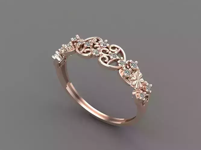 Womens Diamond Signet Ring Women Rings 3dmodels 3D print model