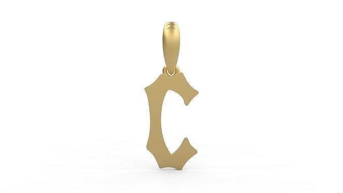 Initial Letters Pendant Spooky Hill C 3D print model