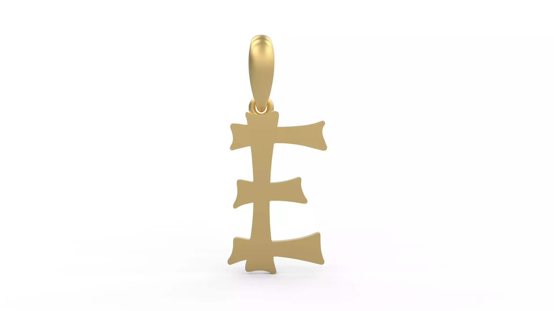 Initial Letters Pendant Spooky Hill E 3D print model_0