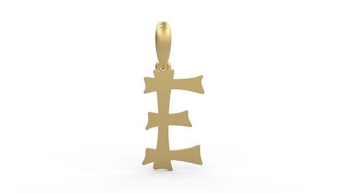 Initial Letters Pendant Spooky Hill E 3D print model
