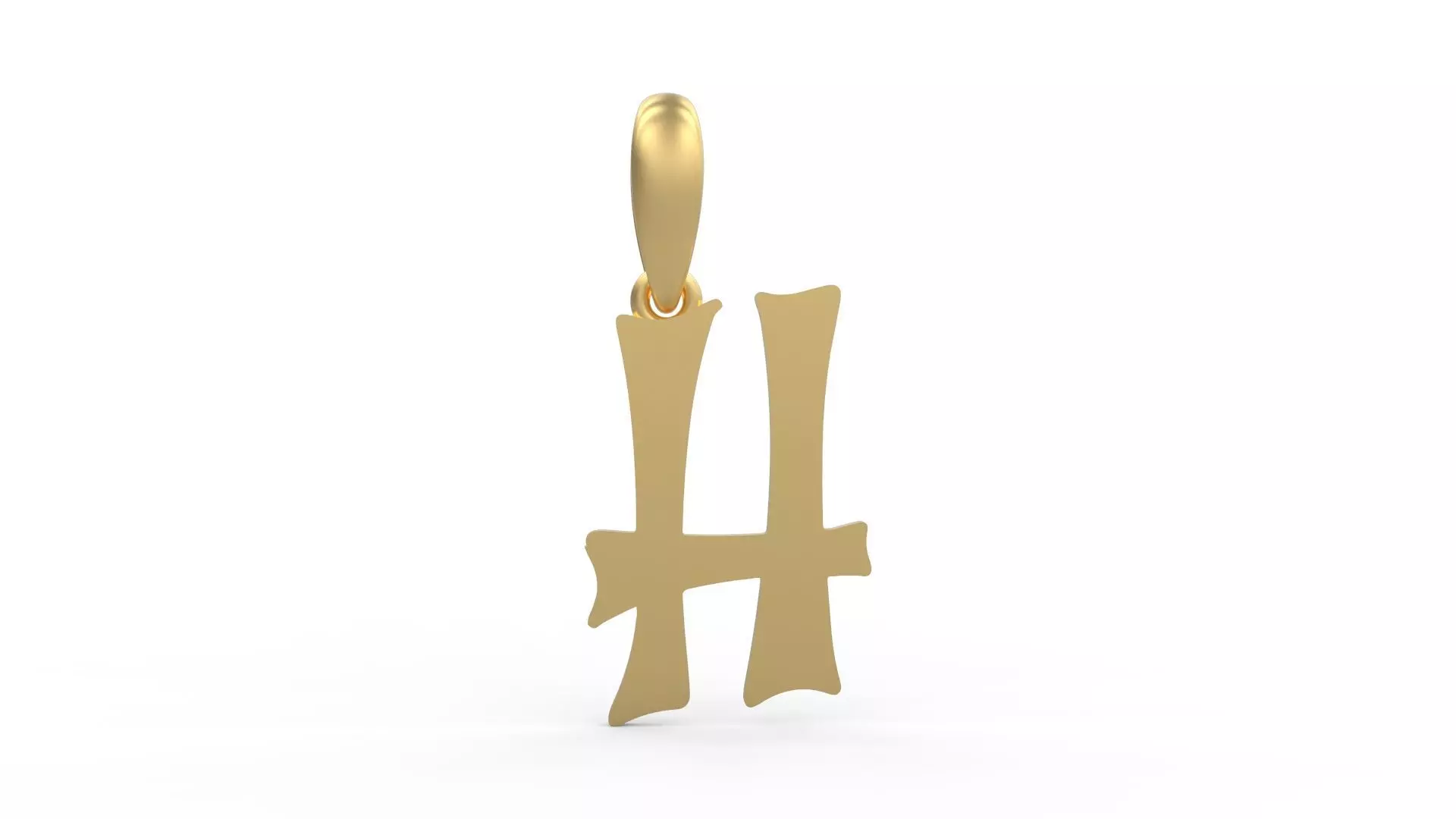 Initial Letters Pendant Spooky Hill H 3D print model_0