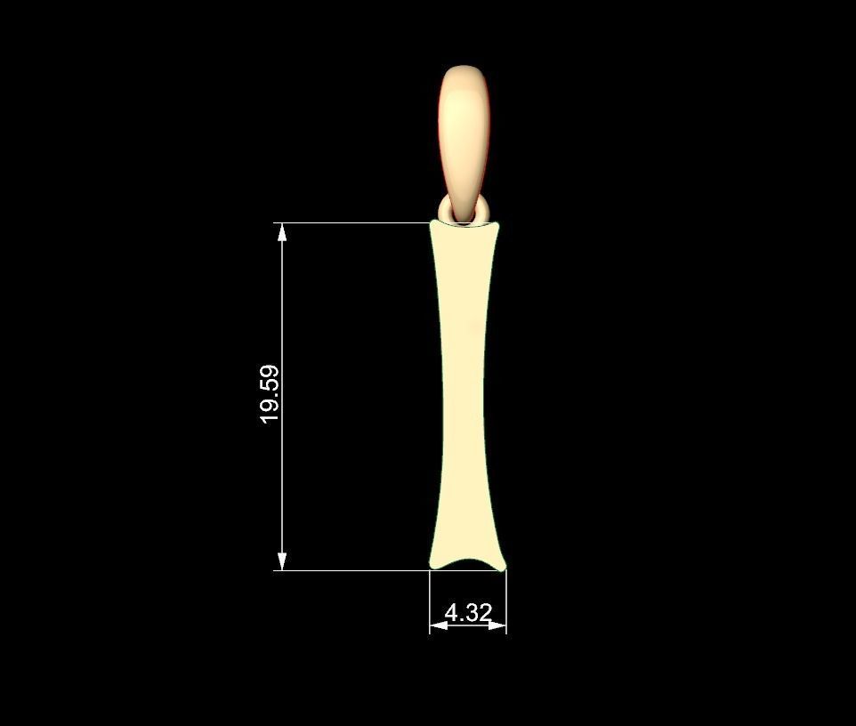 Initial Letters Pendant Spooky Hill I 3D print model_5