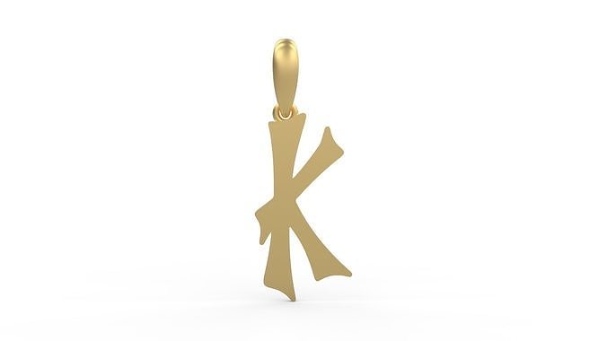 Initial Letters Pendant Spooky Hill K 3D print model
