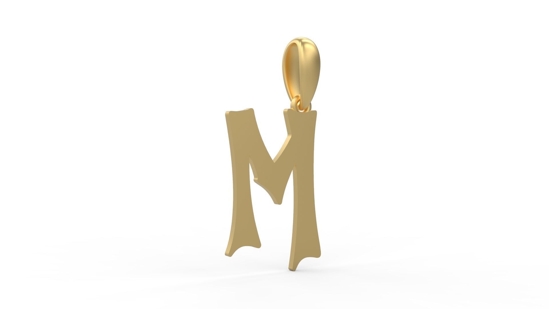 Initial Letters Pendant Spooky Hill M 3D print model_3