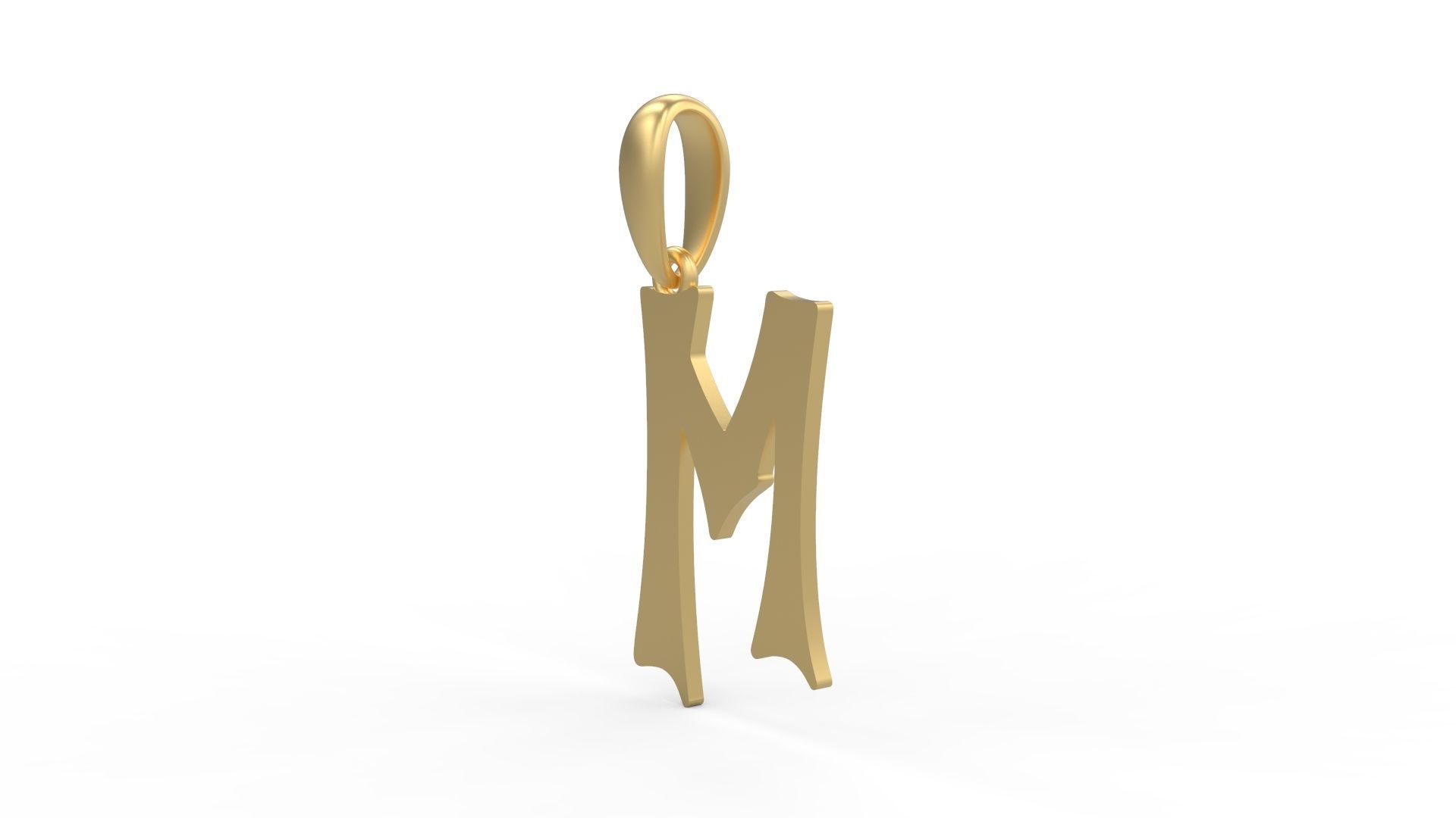 Initial Letters Pendant Spooky Hill M 3D print model_1