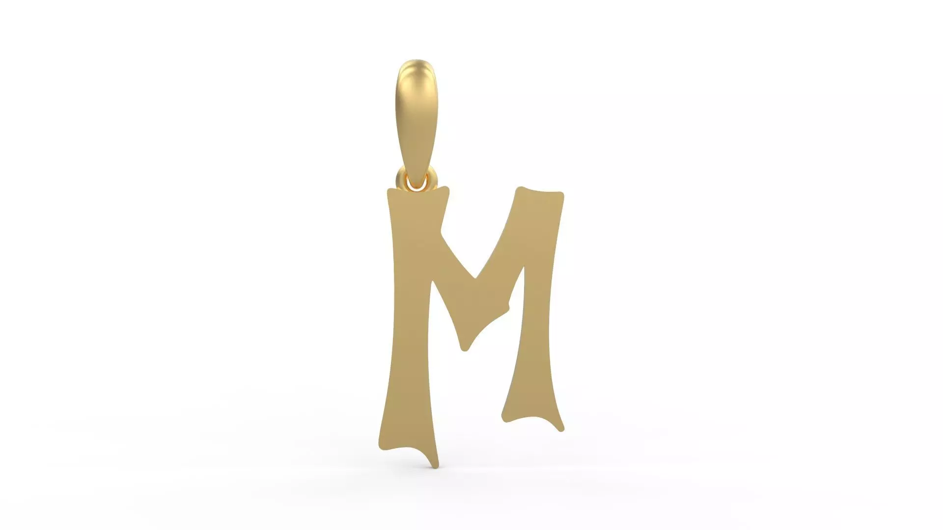 Initial Letters Pendant Spooky Hill M 3D print model_0