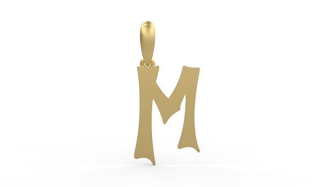 Initial Letters Pendant Spooky Hill M 3D print model