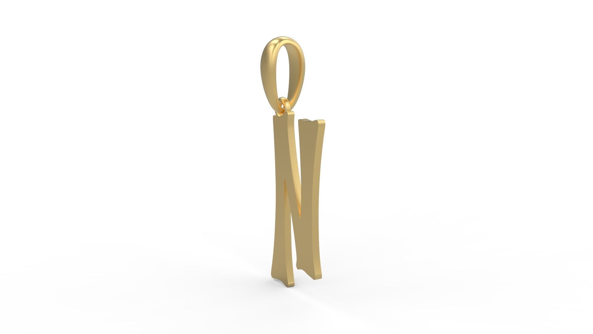 Initial Letters Pendant Spooky Hill N 3D print model_1