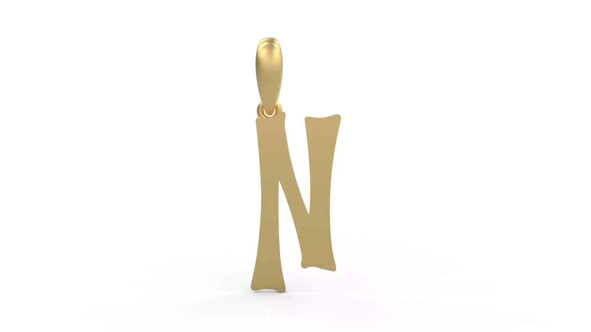 Initial Letters Pendant Spooky Hill N 3D print model_0