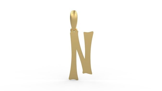 Initial Letters Pendant Spooky Hill N 3D print model