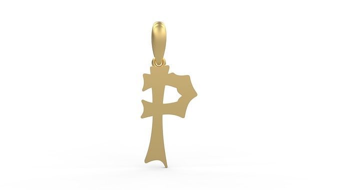 Initial Letters Pendant Spooky Hill P 3D print model