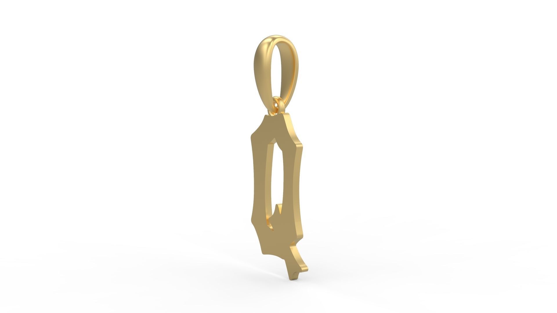 Initial Letters Pendant Spooky Hill Q 3D print model_1