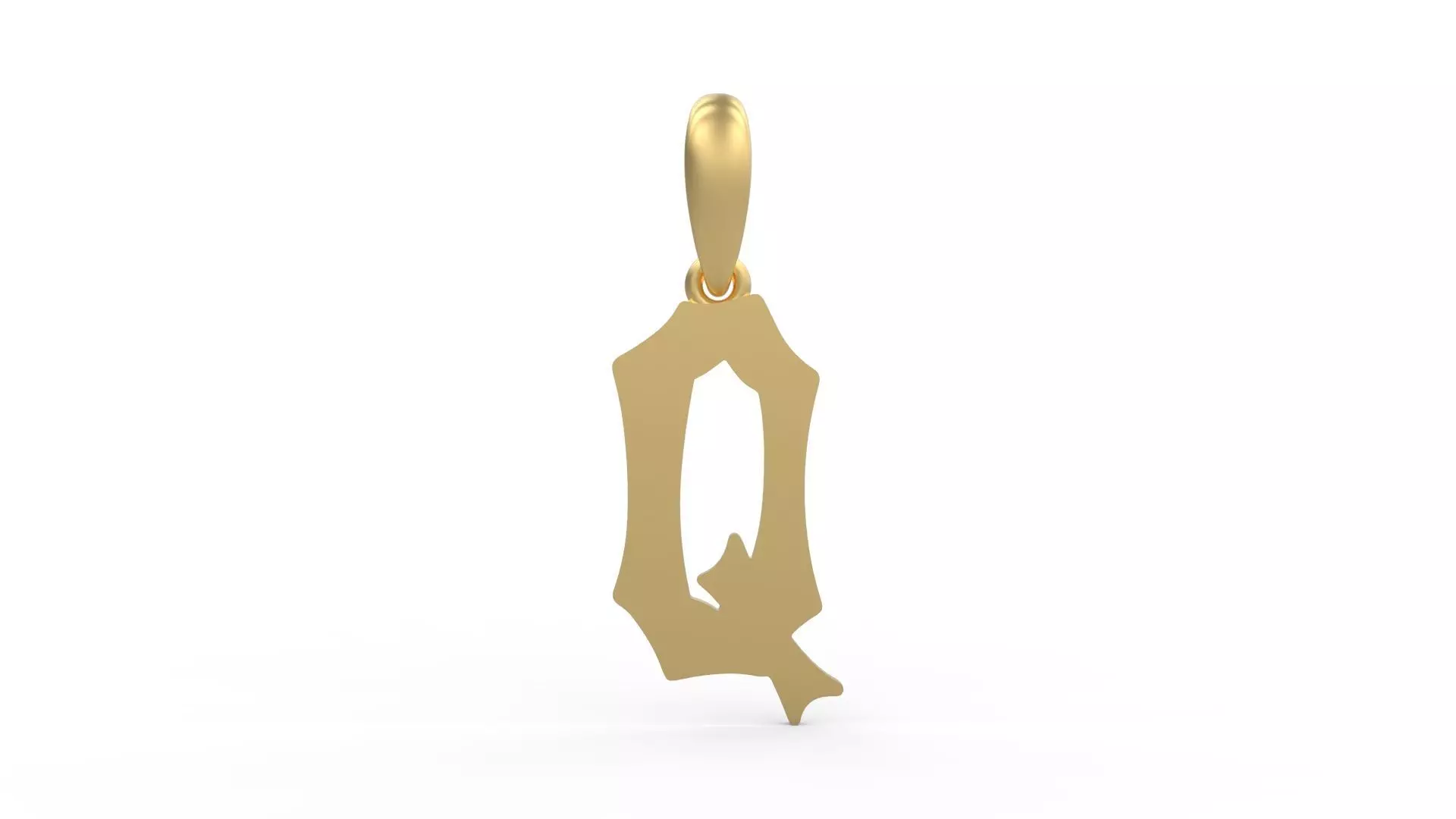 Initial Letters Pendant Spooky Hill Q 3D print model_0