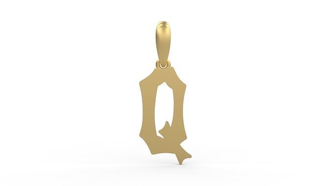Initial Letters Pendant Spooky Hill Q 3D print model