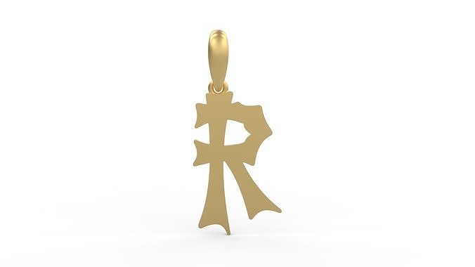 Initial Letters Pendant Spooky Hill R 3D print model