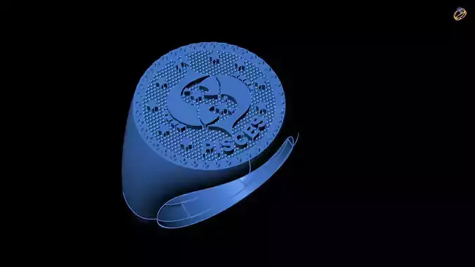 pisces  zodiac ring collection 3D print model